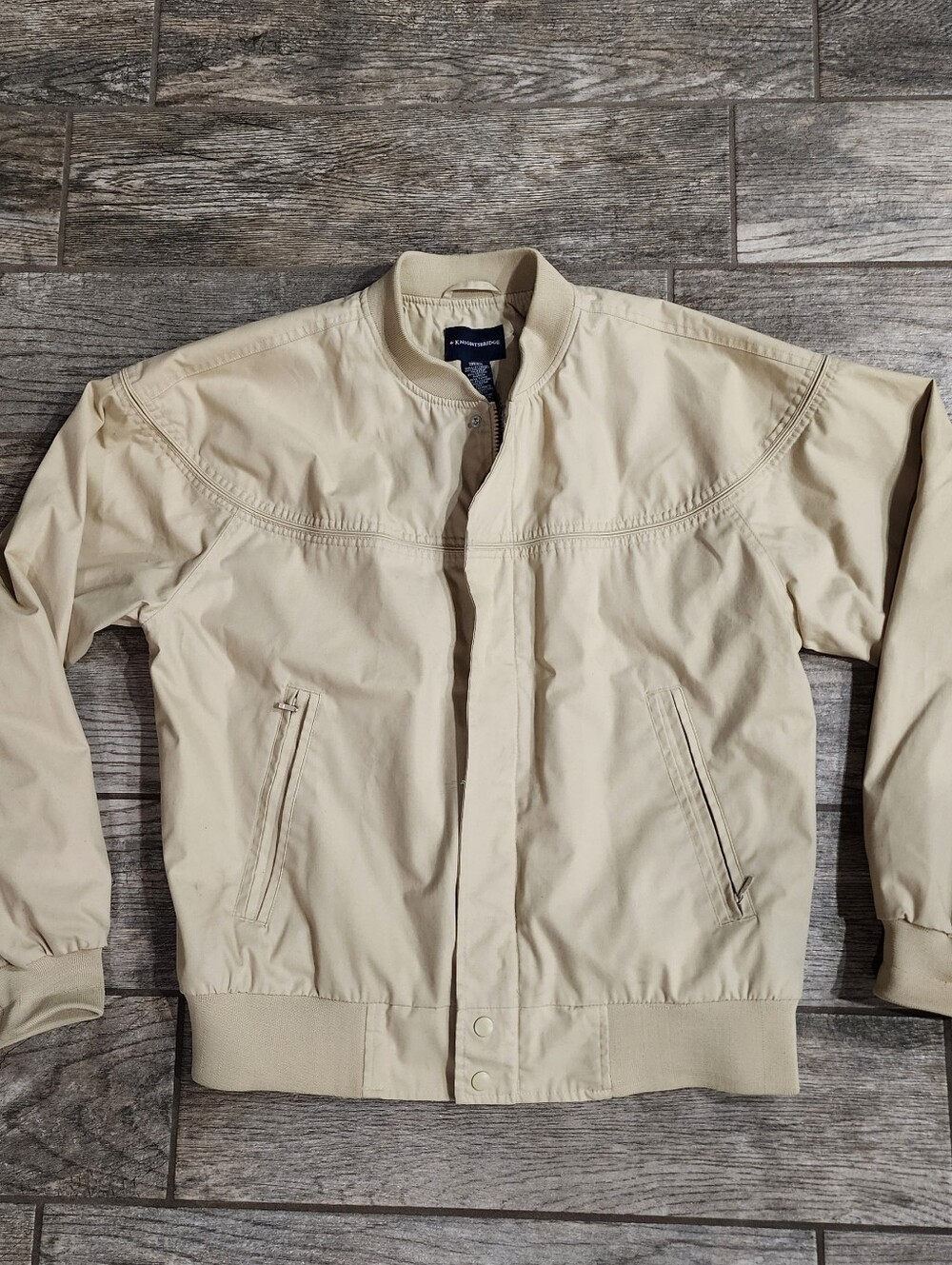 90s Knightsbridge Derby Bomber Jacket W/ Pinstripe Liner
